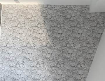 Showing wallpaper Fine Decor Dimensions 3D Effect Floral White/Grey Wallpaper - FD42554 on the wall