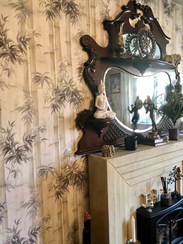 Showing wallpaper Nina Hancock Bamboo Taupe/Grey Wallpaper - NH10507 on the wall