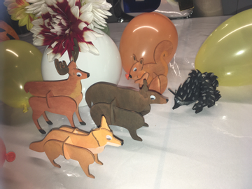Baker Ross Winter-Tiere Bastelset – 5 Holztiere Zum Bemalen & Zusammenbauen Für Kinder