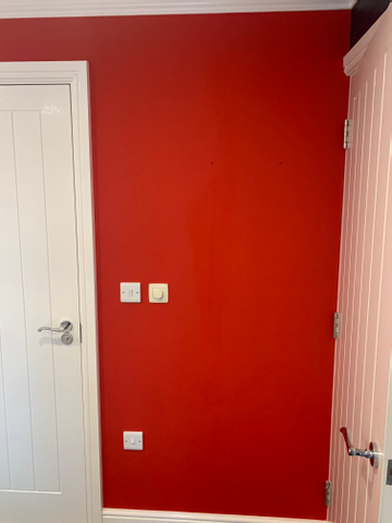 Showing wallpaper Rasch Kids Plain Textured Red Wallpaper - 740288 on the wall