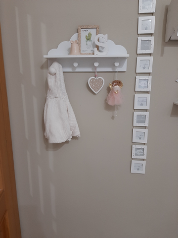 Patère Nuage 4 Crochets Atmosphera For Kids - Blanc, Dimensions 48x22x12 Cm, Matière MDF | Décoration Murale Chambre Enfant - 2
