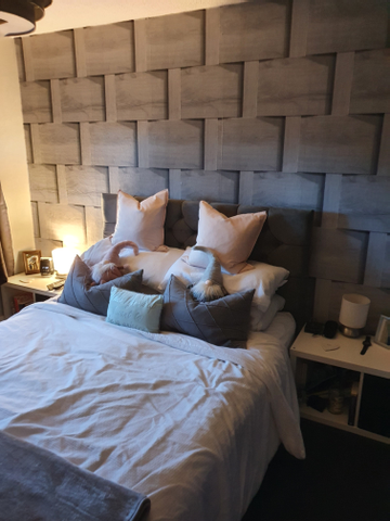 Showing wallpaper Debona Harrow Wood Weave Grey Wallpaper - 6739 on the wall