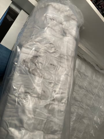 A customer photo for Silentnight Essentials Value Mattress - Arrived on time, but with dirt marks all along one side of the mattress! not hap. Author: Miss Samantha Grayson. Dated: 2021-11-10