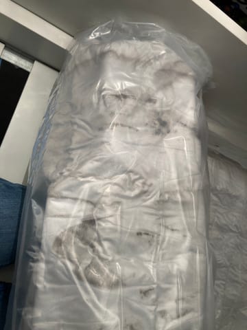 A customer photo for Silentnight Essentials Value Mattress - Arrived on time, but with dirt marks all along one side of the mattress! not hap. Author: Miss Samantha Grayson. Dated: 2021-11-10