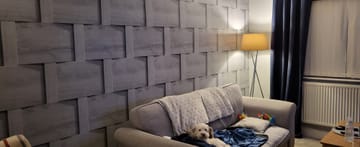 Showing wallpaper Debona Harrow Wood Weave Grey Wallpaper - 6739 on the wall