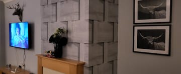 Showing wallpaper Debona Harrow Wood Weave Grey Wallpaper - 6739 on the wall