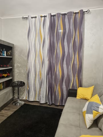 Douceur D'Intérieur – Tovaglia Rettangolare Antimacchia 150x240 Cm Ondulys Bianco E Giallo