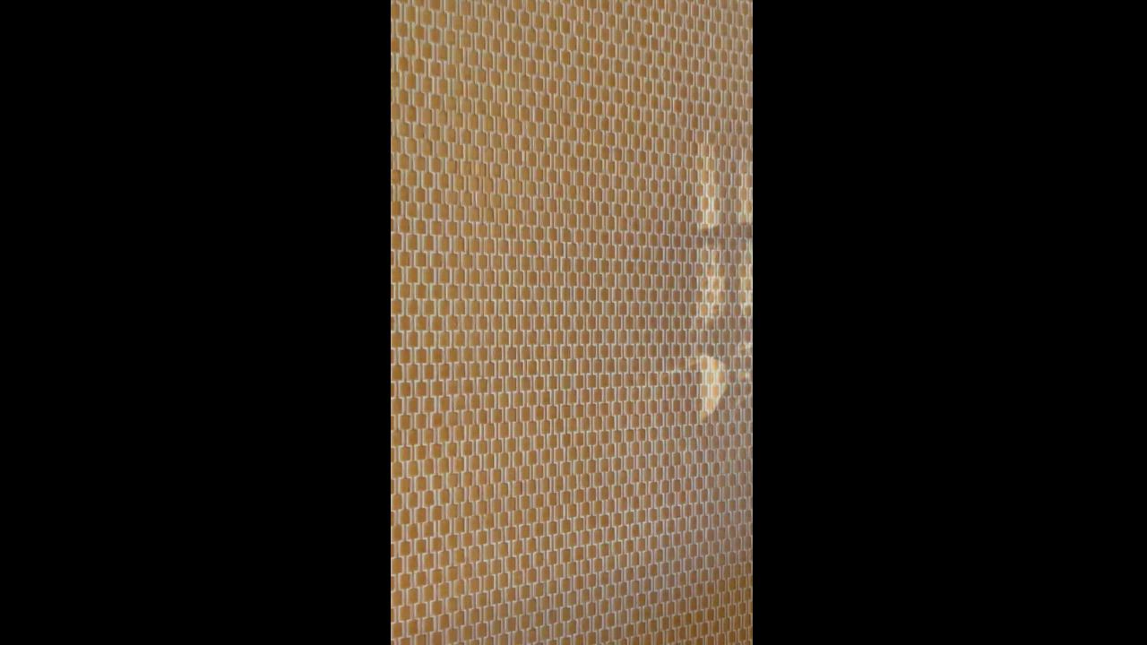 Showing wallpaper Design ID Hand Stitched Silk Bead Orange Metallic Wallpaper - DE120036 on the wall