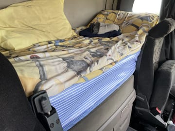 A customer photo for Kingfisher Waterproof Contract Mattress - Water proof great for my needs and also small one fits lorry cab very well :) it. Author: T-rex. Dated: 2022-06-12