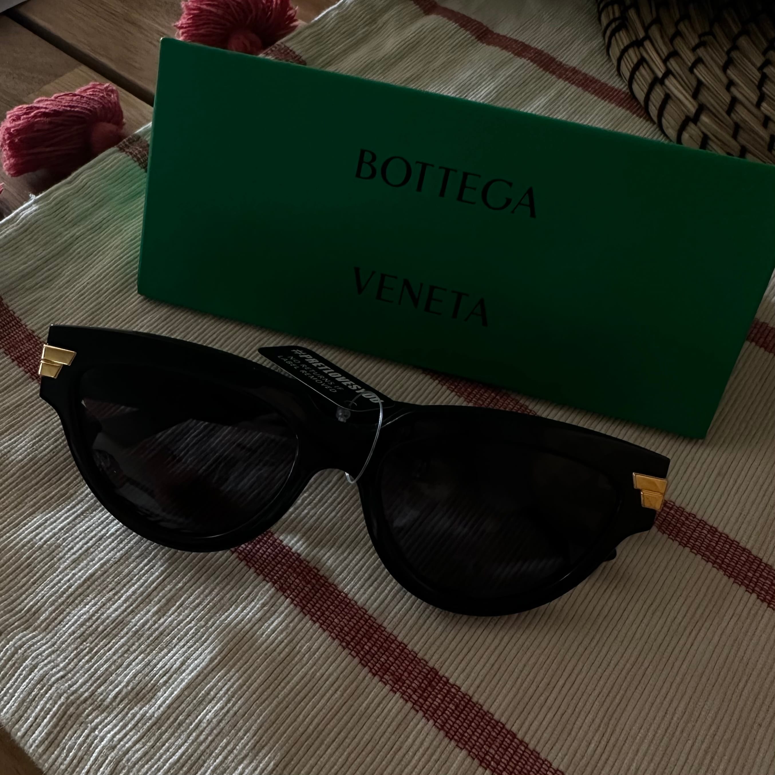 Bottega Veneta BV1035S 001 Black Cat Eye Sunglasses | Get Rx