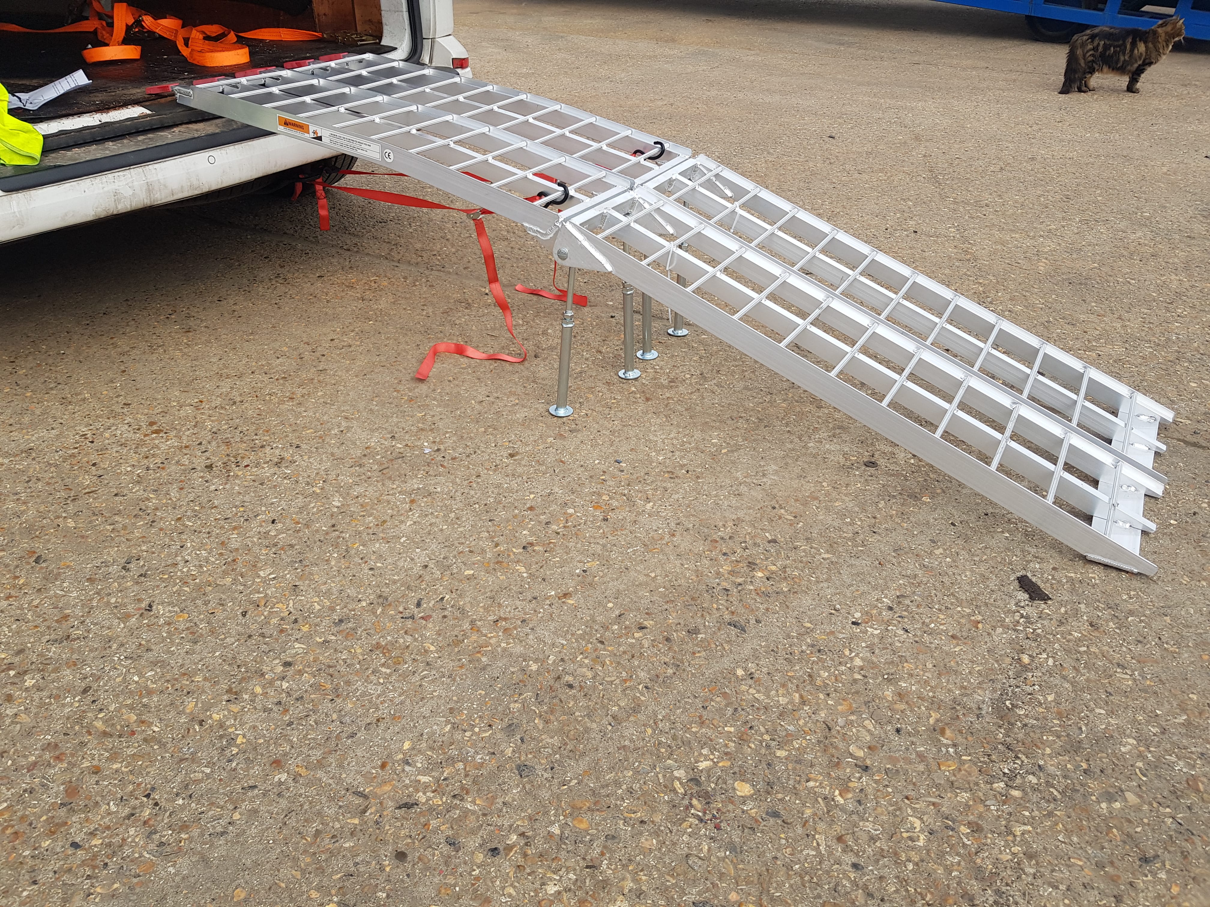 Loading Ramp Parts Safety Leg Ramps For Lawn Mower 2Pcs Aluminum Support Legs For Loading Ramps ...