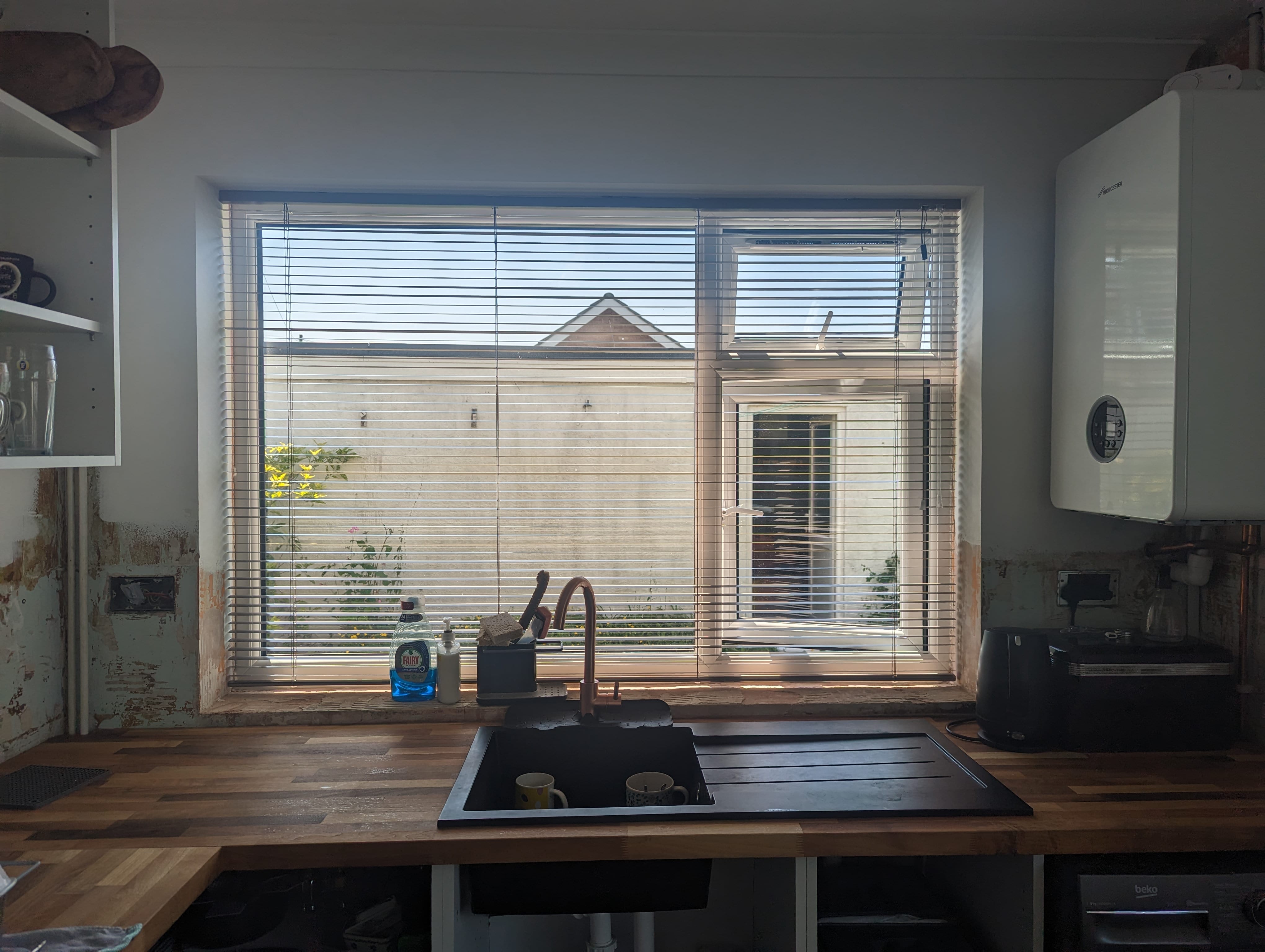 hide Pridian / Venetian Dark＋2枚 PerfectFIT Pearl Graphite Venetian Blind