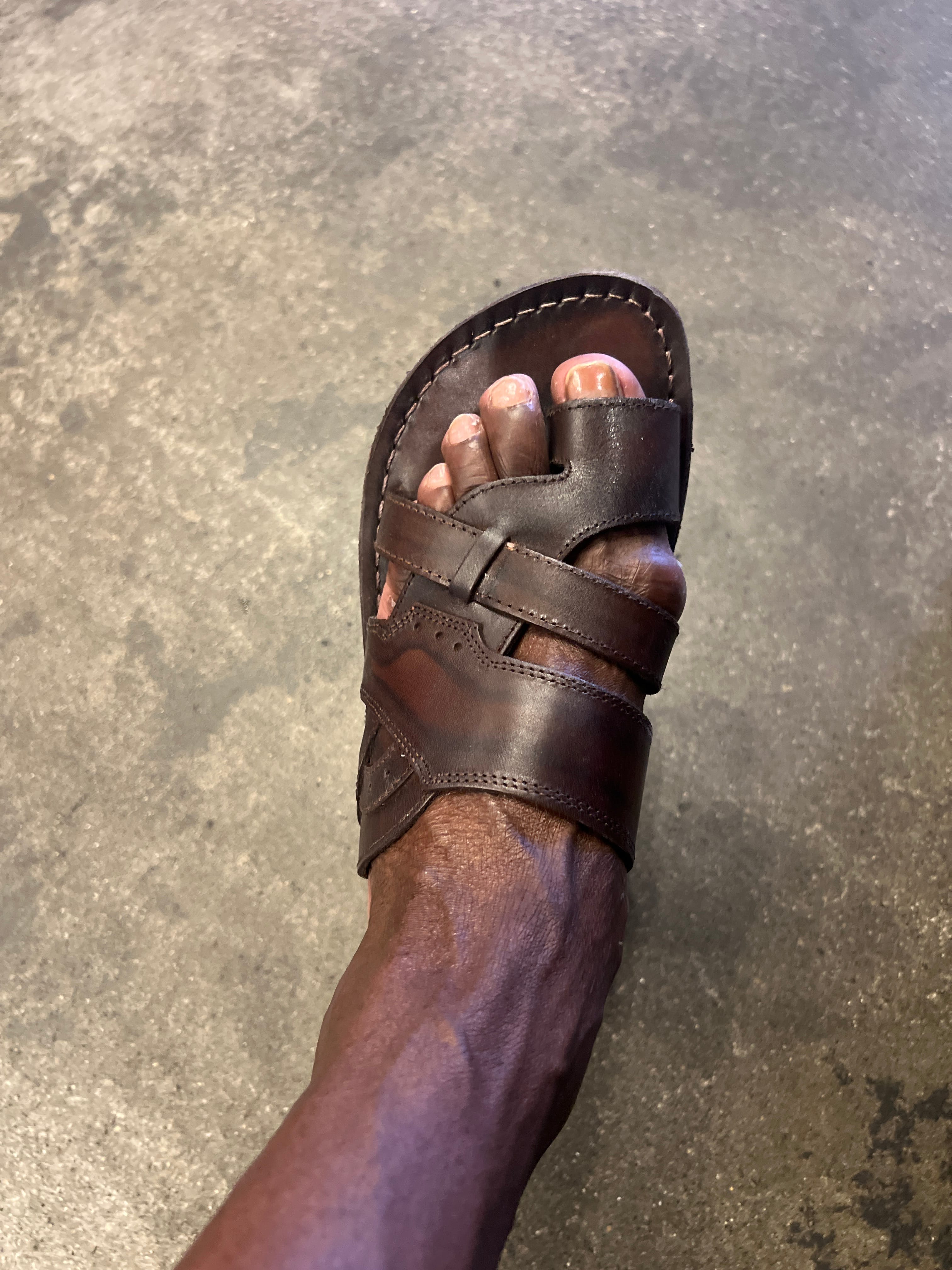 Aron Brown Mens Italian Leather Sandals Shoes $_57.PNG?set_id=880000500F main image 2