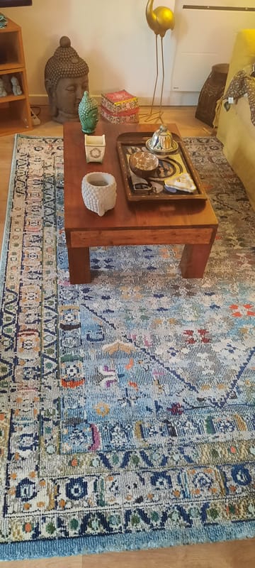 Rugvista essential - Chillon - Light Blue / Multicolor 200 x 200 cm Rug ...