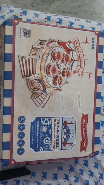 ROKR Tilt-A-Whirl DIY Music Box 3D Wooden Puzzle | Robotime