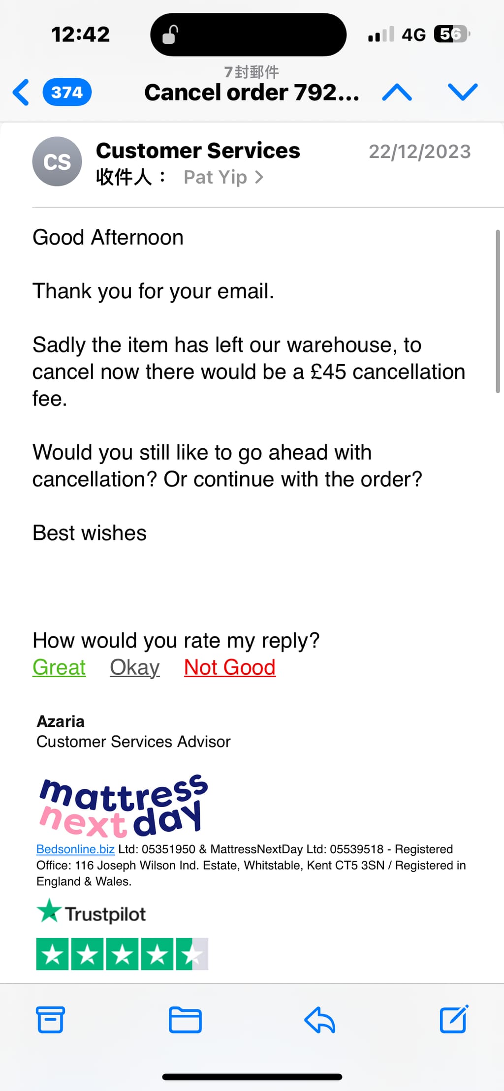 Customer review image