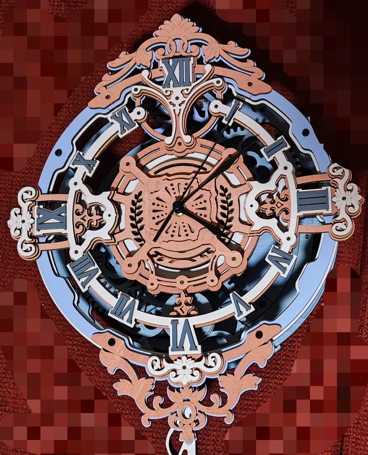 ROKR Romantic Note Wall Clock LC701 - Mechanical 3D Wooden Puzzle