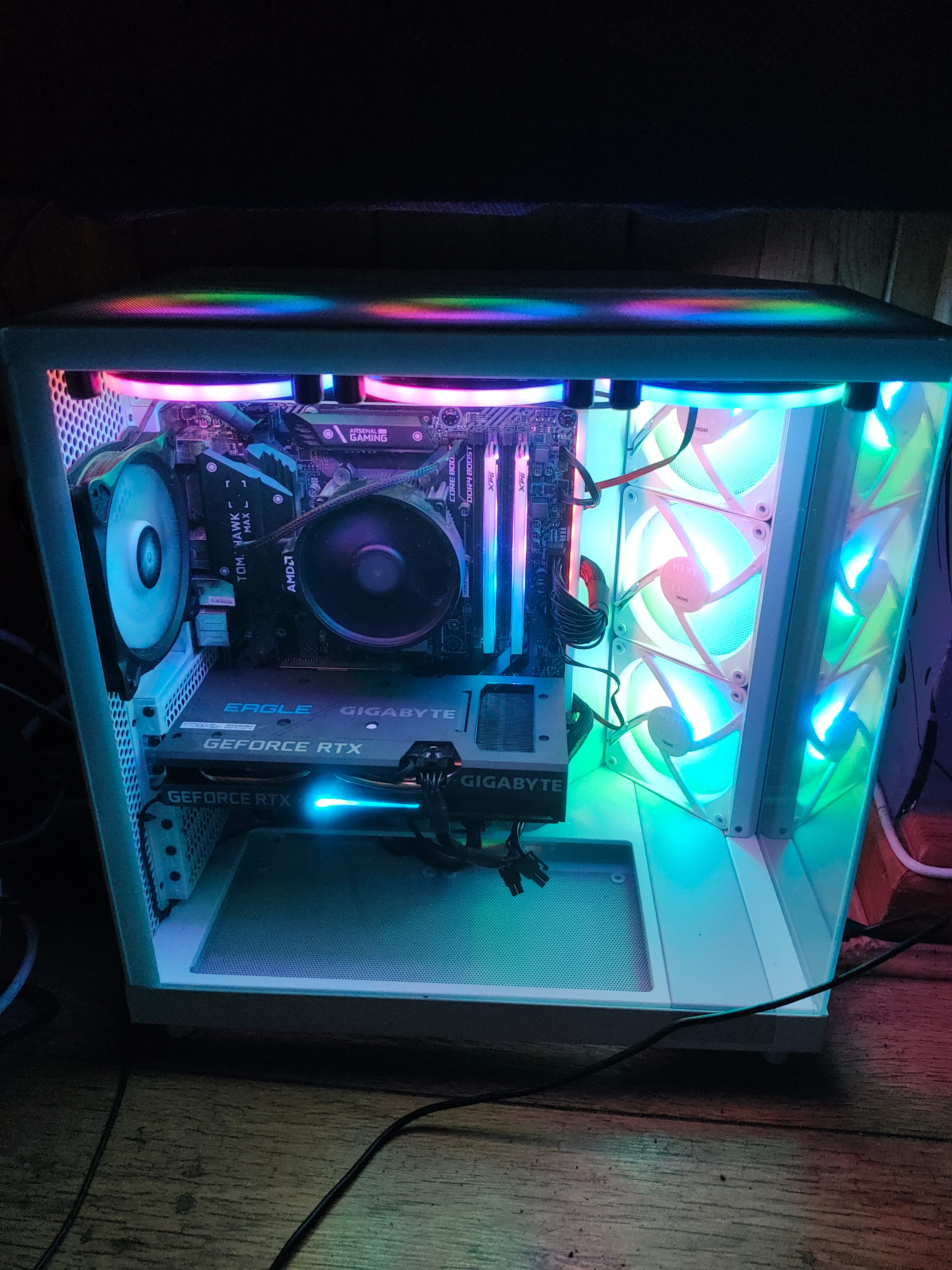 NZXT H6 Flow RGB ATX PC Case - All White - CC-H61FW-R1