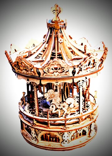 ROKR Romantic Carousel Mechanical 3D Wooden Puzzle Music Box