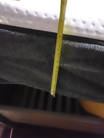 A customer photo for Emma® Premium Memory Hybrid Mattress - Well hasn't exactly expanded to the advertised 25 cm so cover is all loose, not . Author: Derek Deschamps. Dated: 2024-04-02