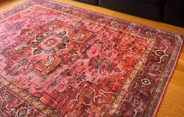 Rugvista essential - Georgia Oriental - Red / Pink 200 x 300 cm Cotton ...