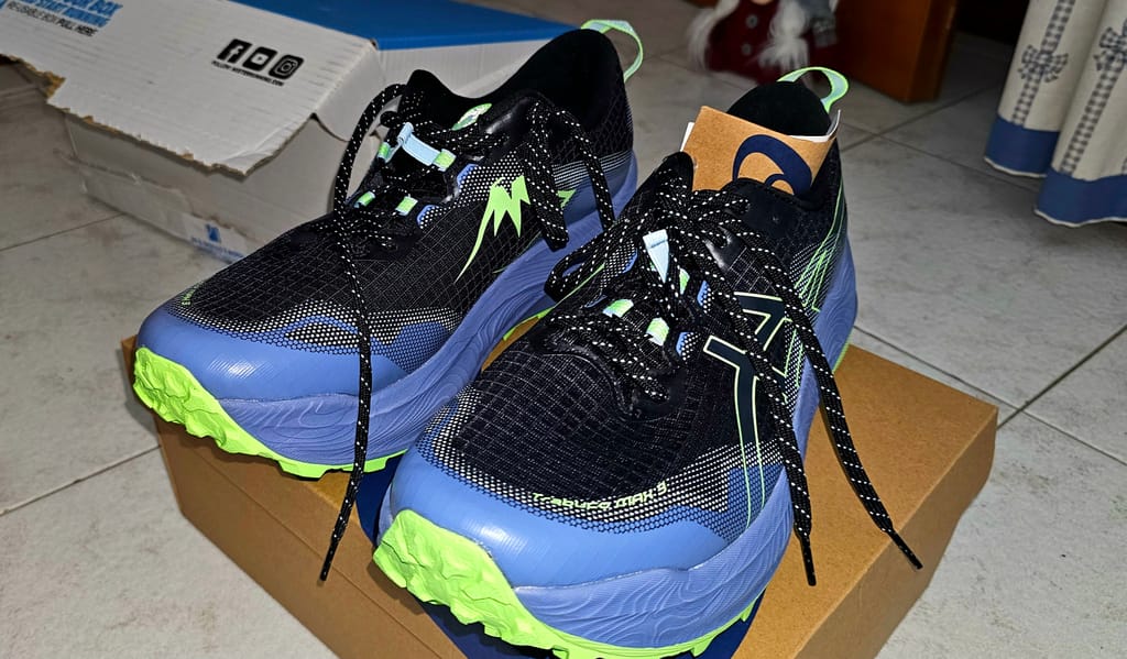 Asics Trabuco Max 3 Men's Trail Running Shoes - Black/Green