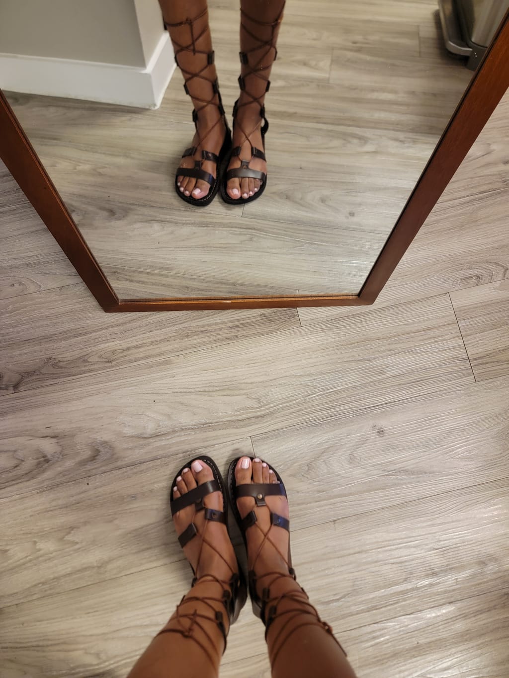 Jerusalem Sandals｜SANDALS (No.1050 Rebecca Brown) Rebecca - Gladiator Lace Up Leather Sandal - Brown