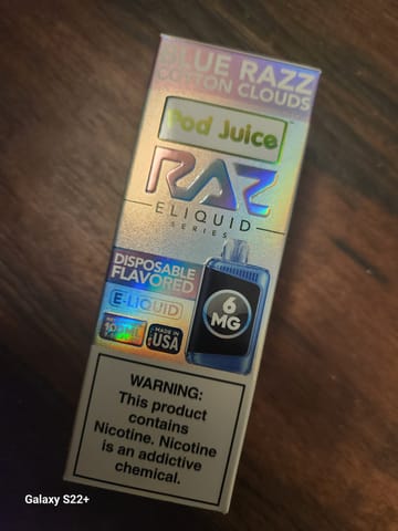 Pod Juice x RAZ Blue Razz Cotton Clouds TFN E-Juice 100ml