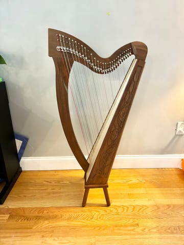 29 String Trinity Harp, Celtic Lever Harp – Muzikkon