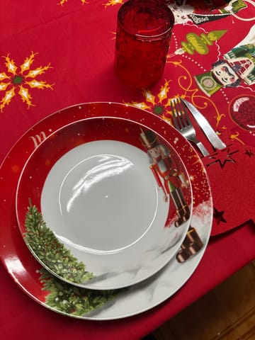 Set 6 Bicchieri In Vetro Natalizi Con Decoro Rosso - CL 25 - Cosedacasa - Idea Regallo Per La Tavola Di Natale - 2