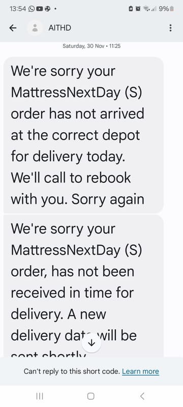 A customer photo for Silentnight 1000 Mirapocket Pillow Top Mattress - Mattress is good quality but delivery went to wrong depot apparently.... Mattres. Author: Richie Man. Dated: 2024-12-11