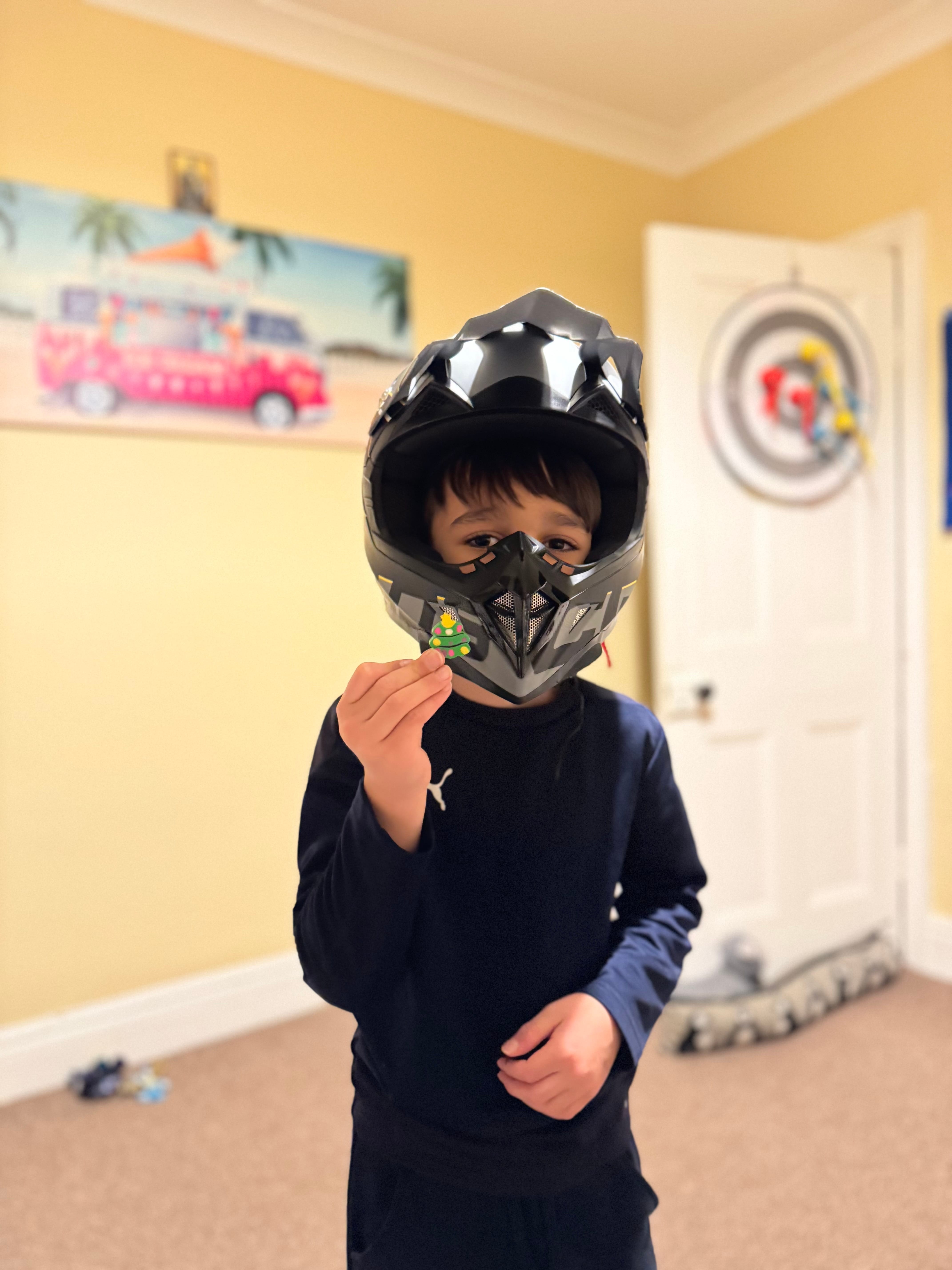 Chaos CS-1 Kids Motocross Crash Helmet Nardo Grey