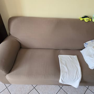 uyeoco Copertura per Divano Grigio/Beige Copridivano 3 2 4