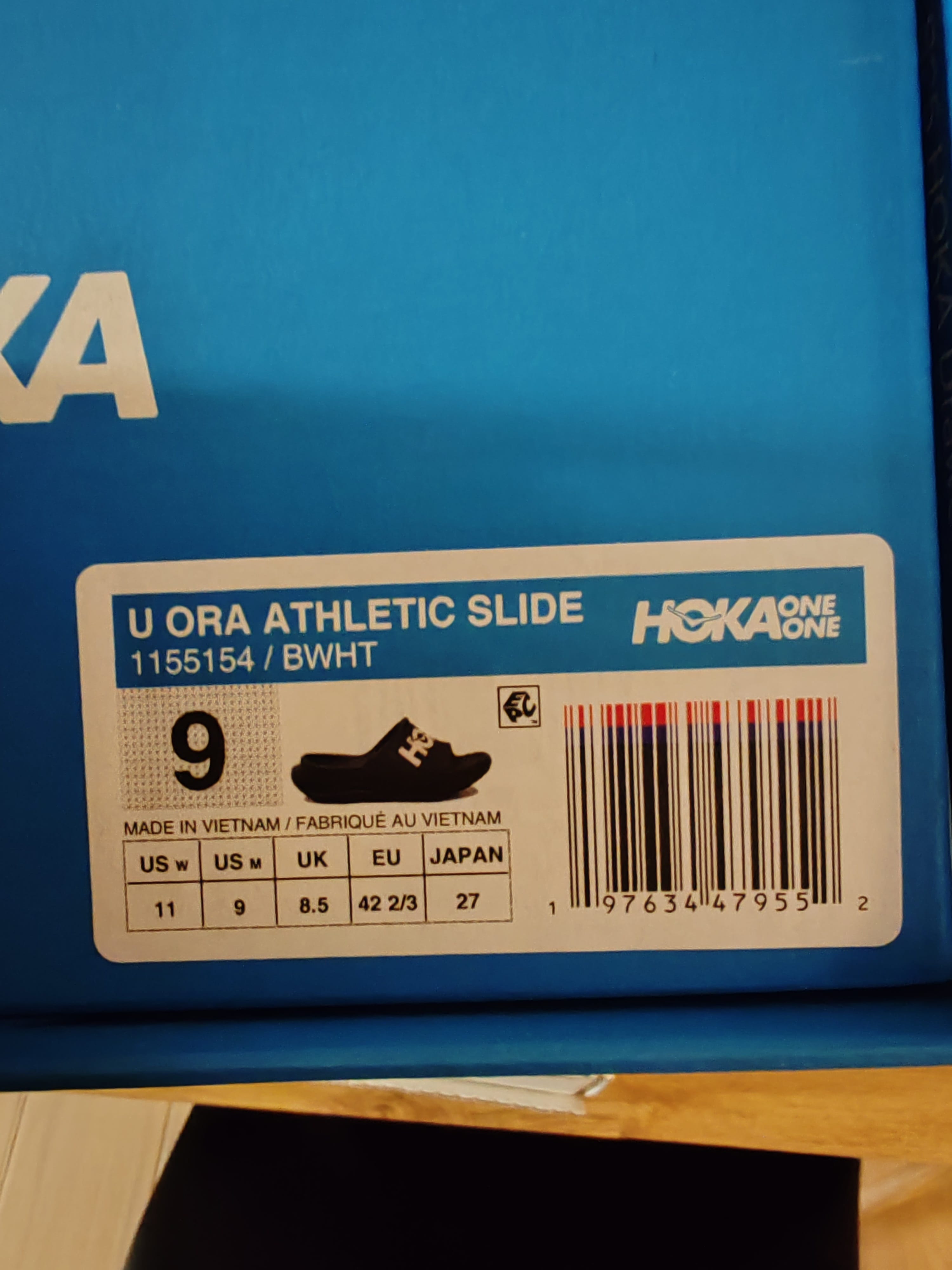 Hoka Ora Athletic Slide Recovery Slippers - Black/White