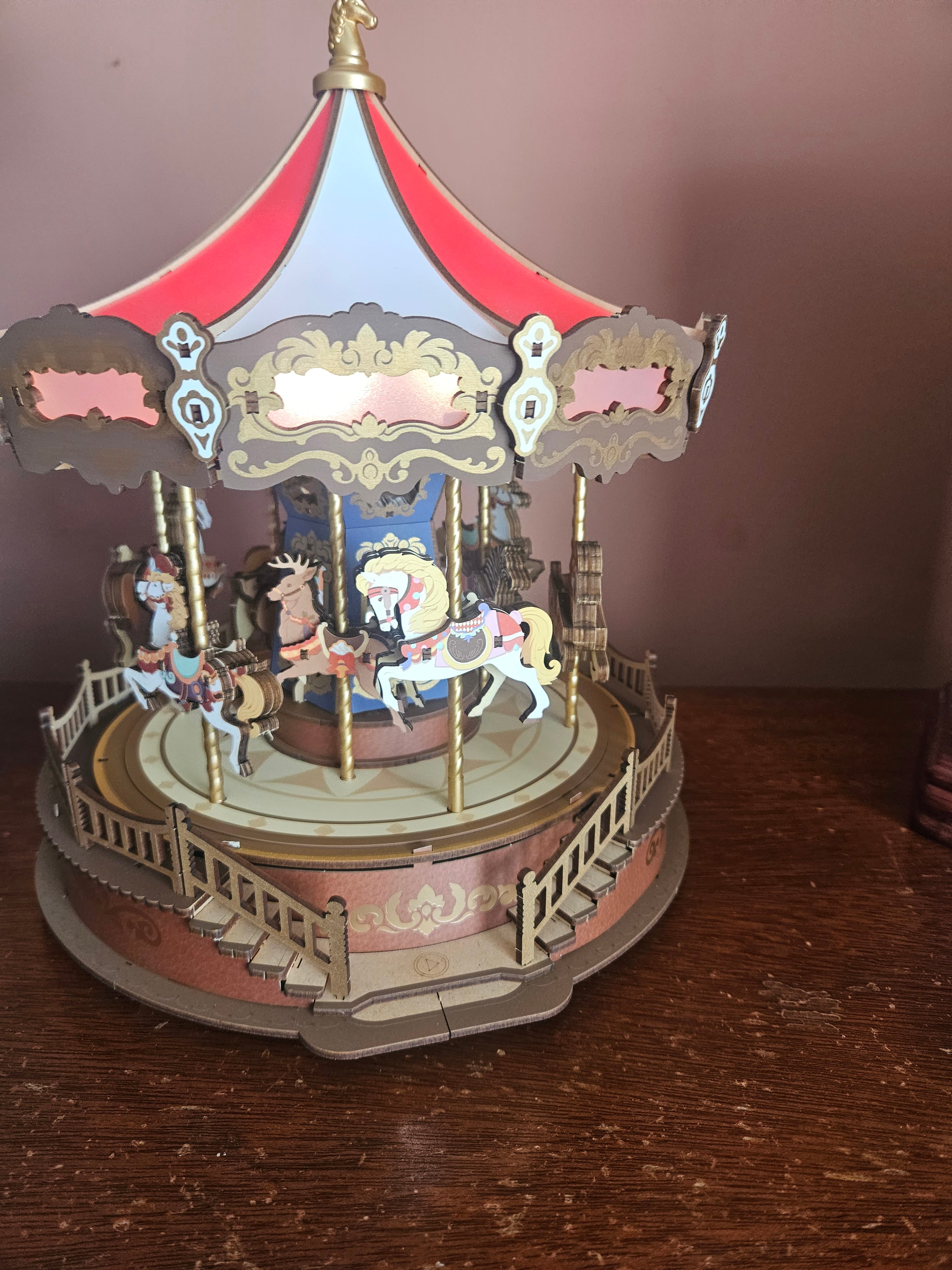 Rolife Classic Carousel 3D Wooden Puzzle AMC01 | Robotime Online