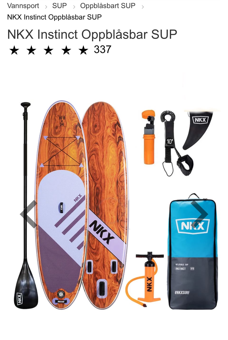 NKX Instinct Inflatable Paddleboard / SUP