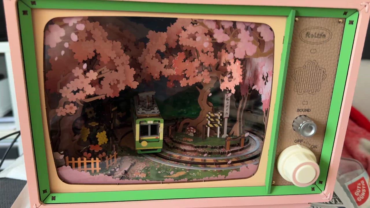 Rolife Sakura Dreamy Tour DIY Music Box 3D Wooden Puzzle AMT02