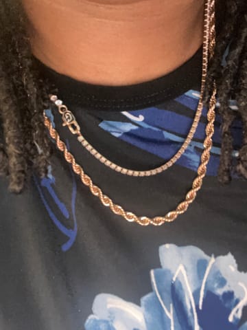 Micro Tennis Necklace in Rose Gold