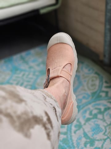 Scarpe Donna Palladium Pampa M-Jane Washed - Mary Jane In Tela Sbiadita, Comode E Trendy Per L'estate