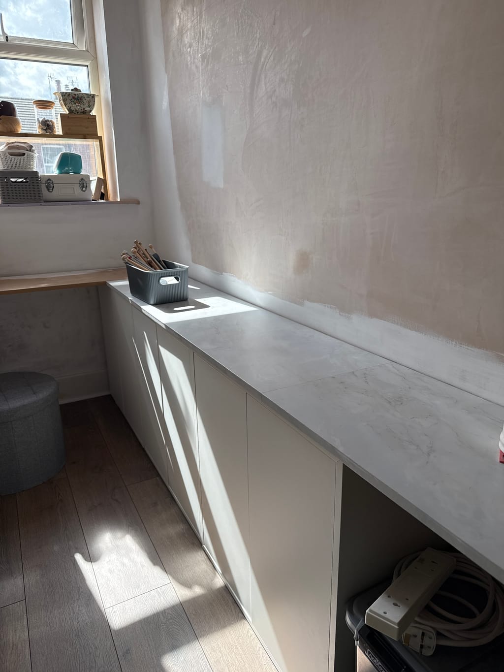 D-C-Fix Self-Adhesive Marble Carrara Beige Vinyl Wrap – Peel & Stick Kitchen Worktop Film-622720