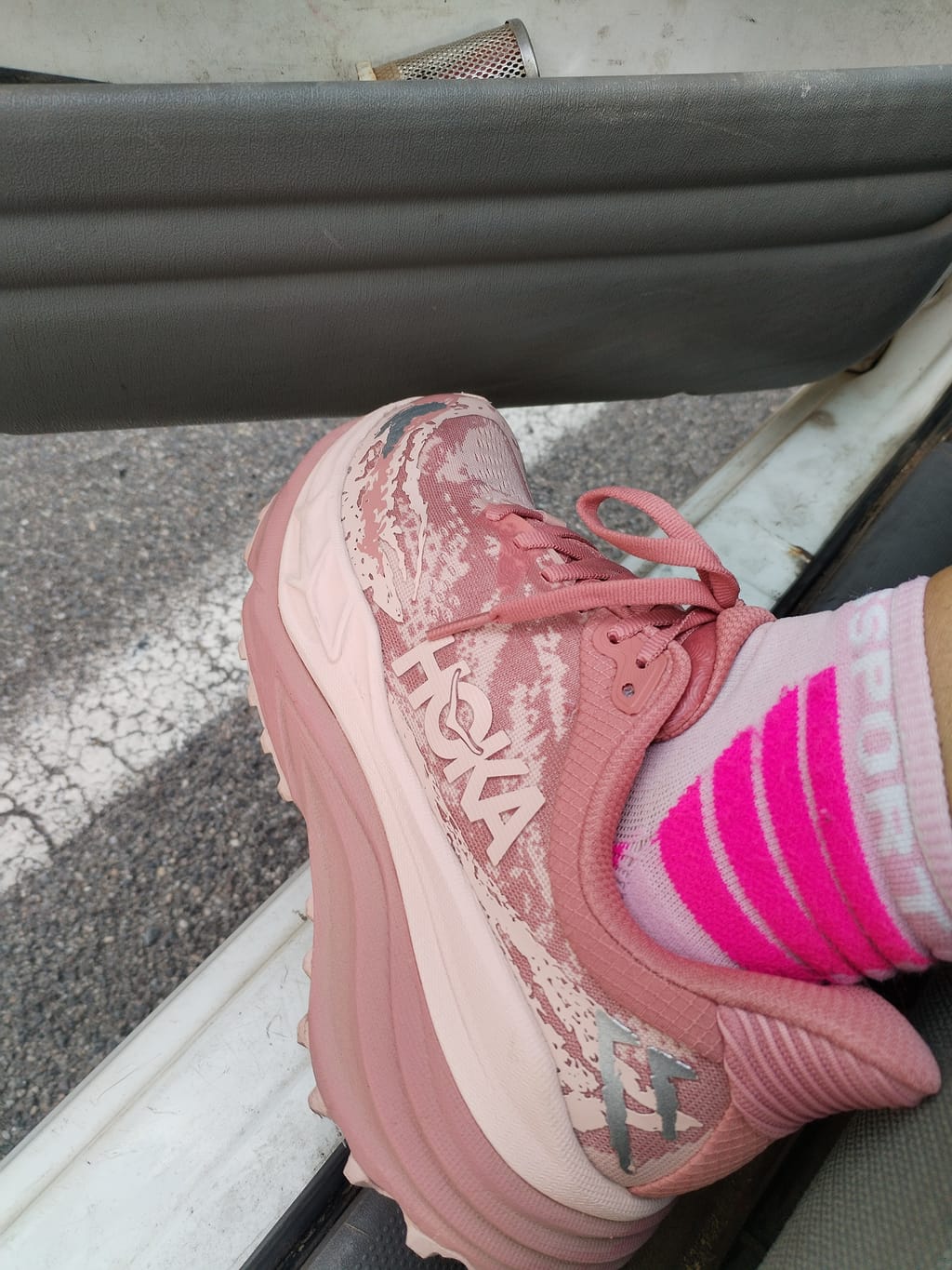 Hoka Stinson 7 Women's Trail Running Shoes - Truffle Salt