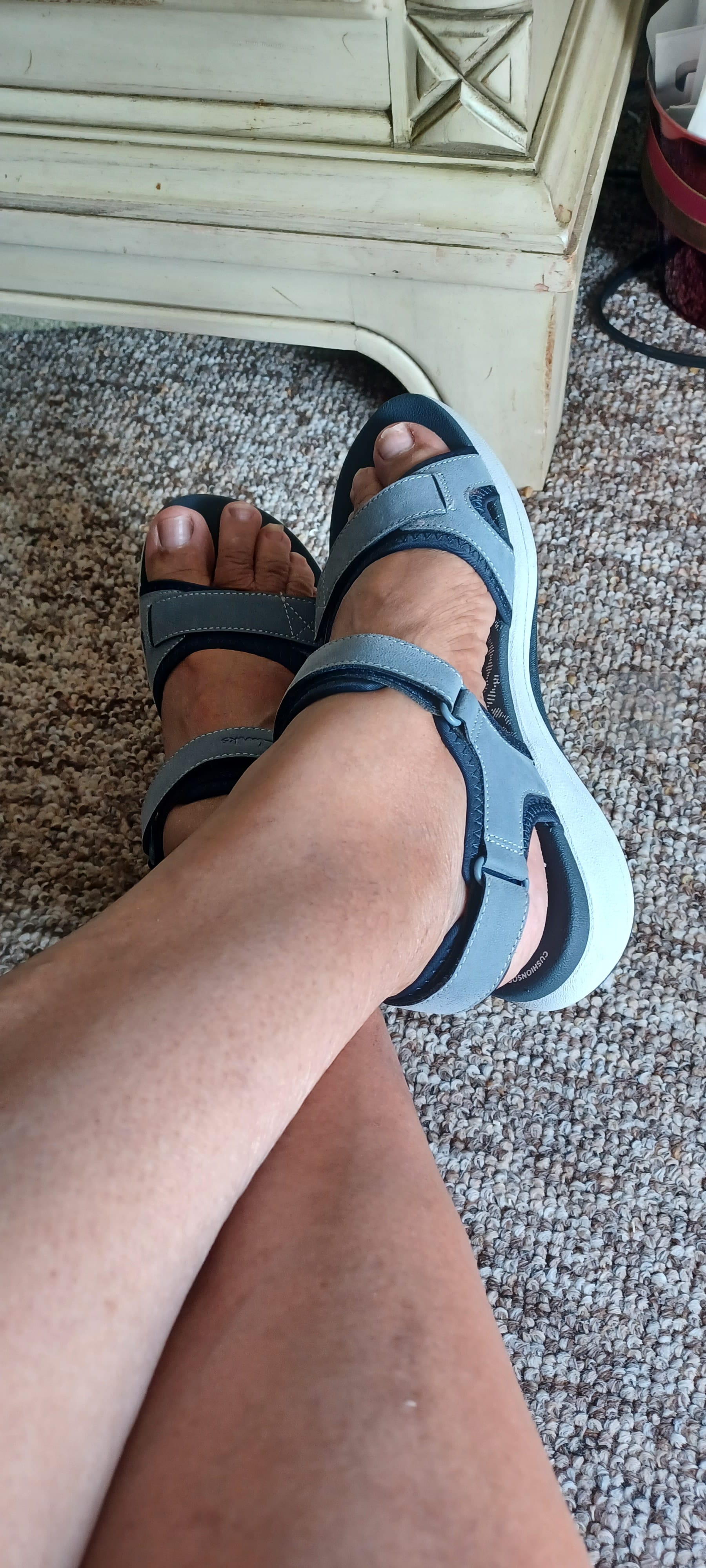 Women's Mira Bay Denim Blue Strappy Cloudsteppers™ Sandals | Clarks