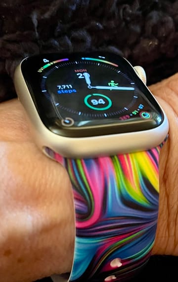 Neon Tie Dye Silicone Apple Watch Band ICE TIE AND DYE Sunrise