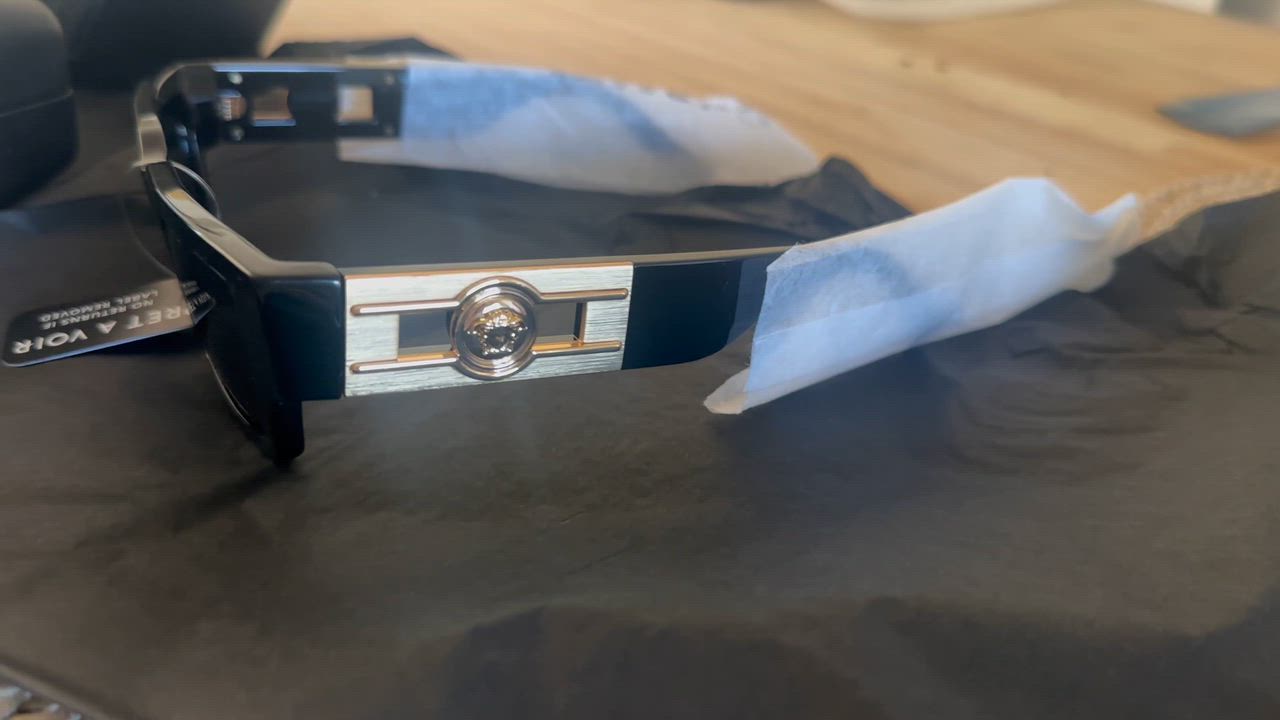 Versace Sunglass Only Used Twice Versace Sunglasses Transparent honey colored frame.... | Depop main image 3