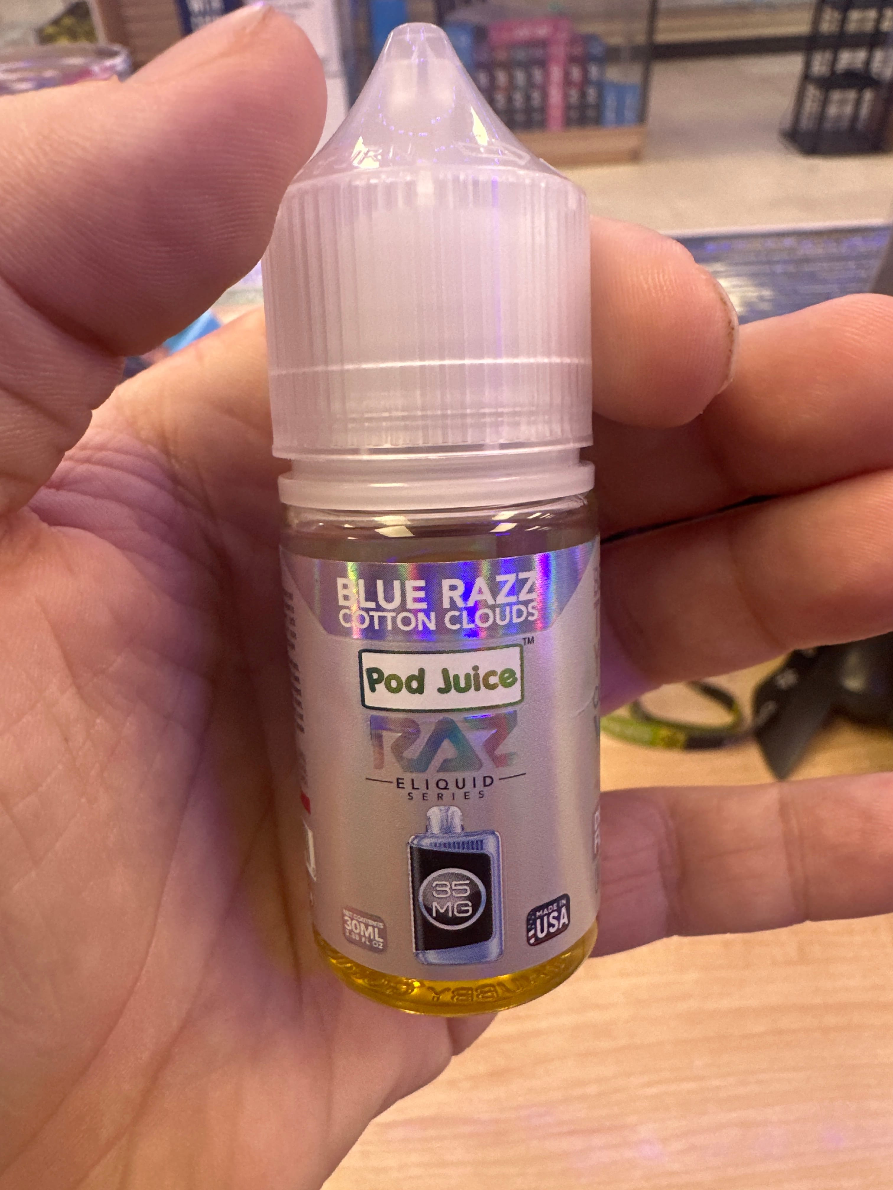 Razz Cotton Clouds Blue Pod Juice X RAZ Salt 30ml ⋆ Vape Society Supply  Australia RAZ Salt Nic