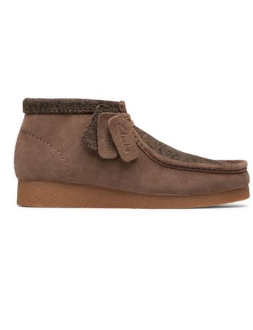 Mens Wallabee EVO Boot Brown Combination | Clarks