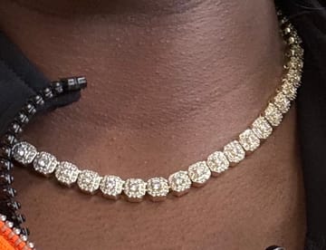 Micro Clustered Tennis Chain in Yellow Gold - 6mm – The GLD Shop