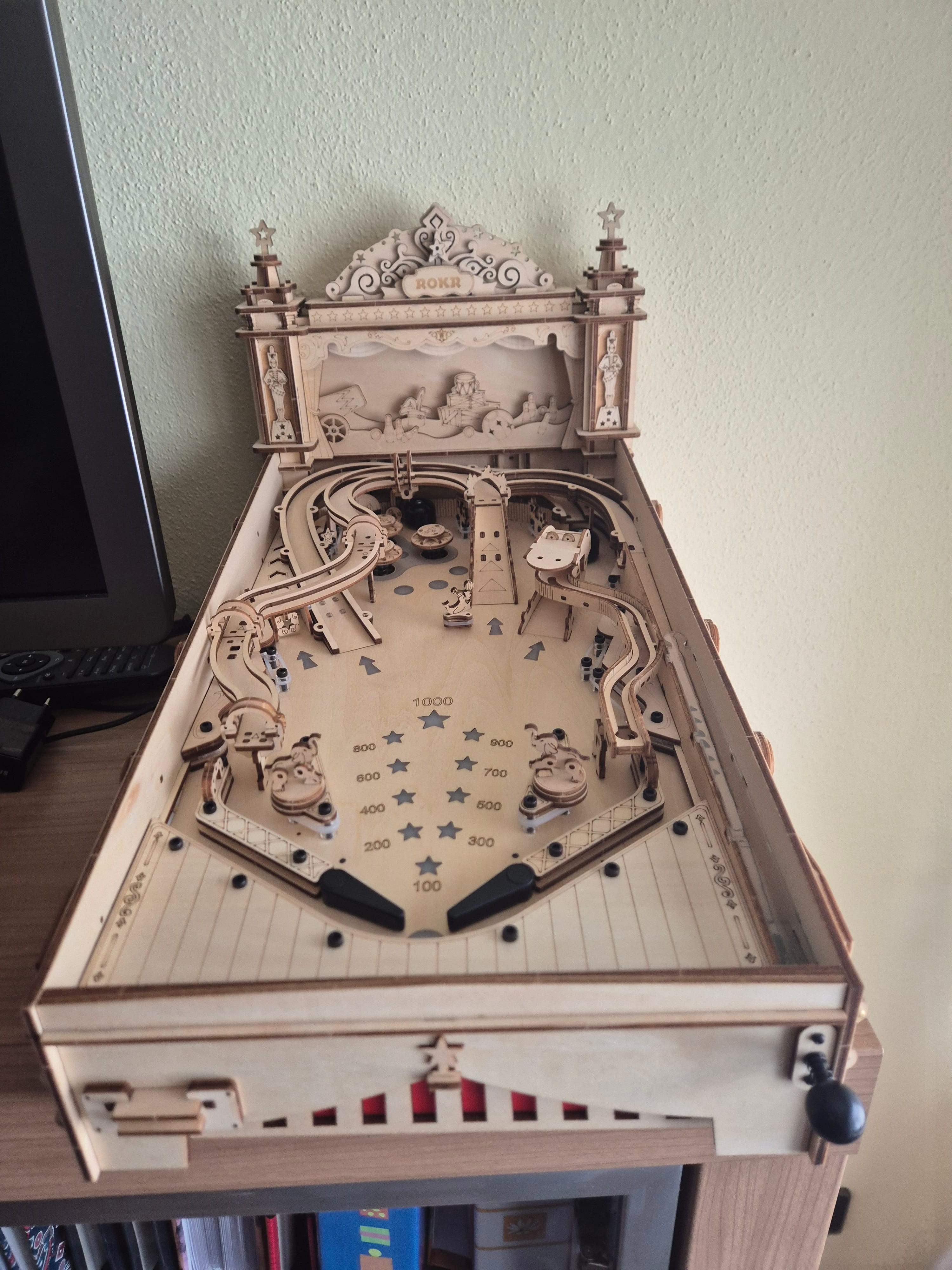 ROKR 3D Pinball Machine 3D Wooden Puzzle | Pinball Game | Robotime