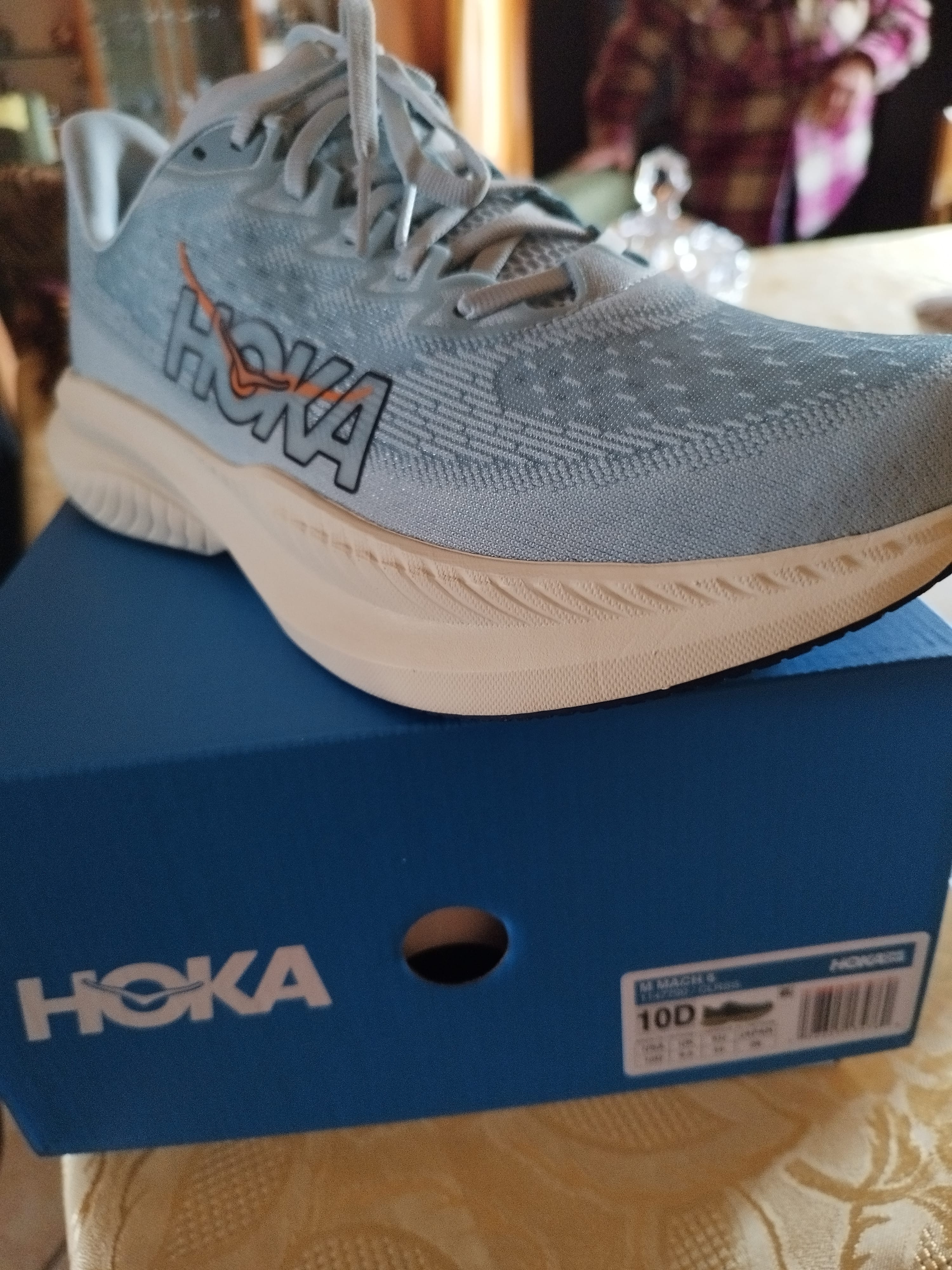 NEW HOKA men\'s mach 6 shoes in yuzu cielo blue Hoka Mach 6 Men main image 3
