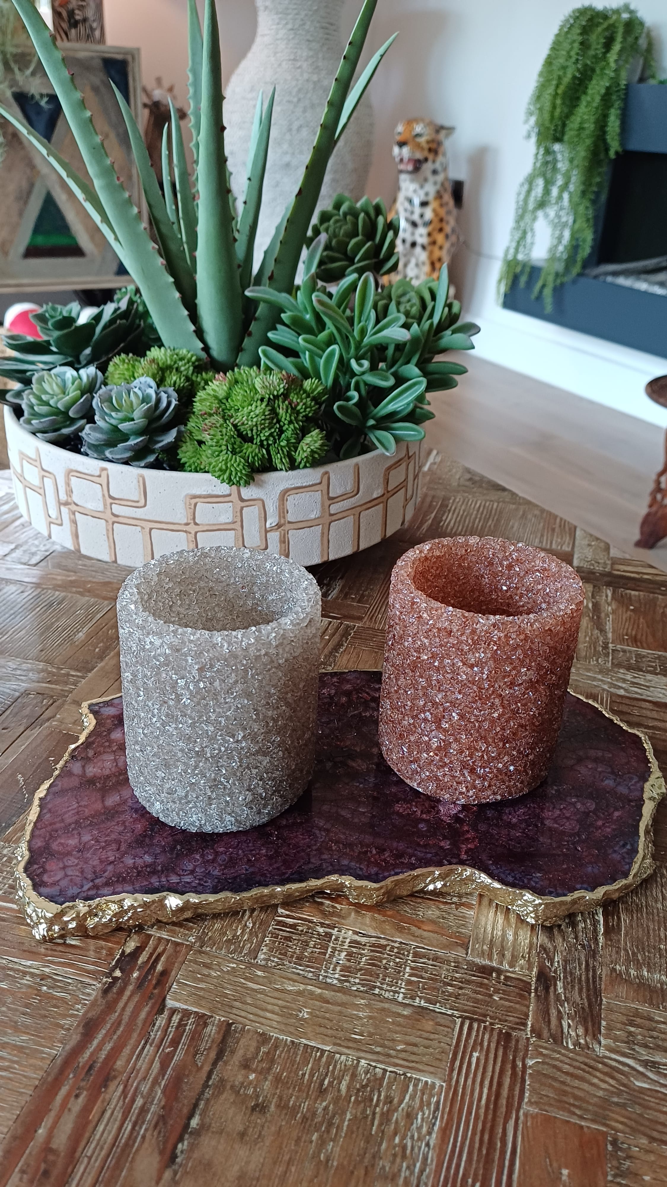 Iona Glass Candle Holder - Spice | Glass Votives | Abigail Ahern
